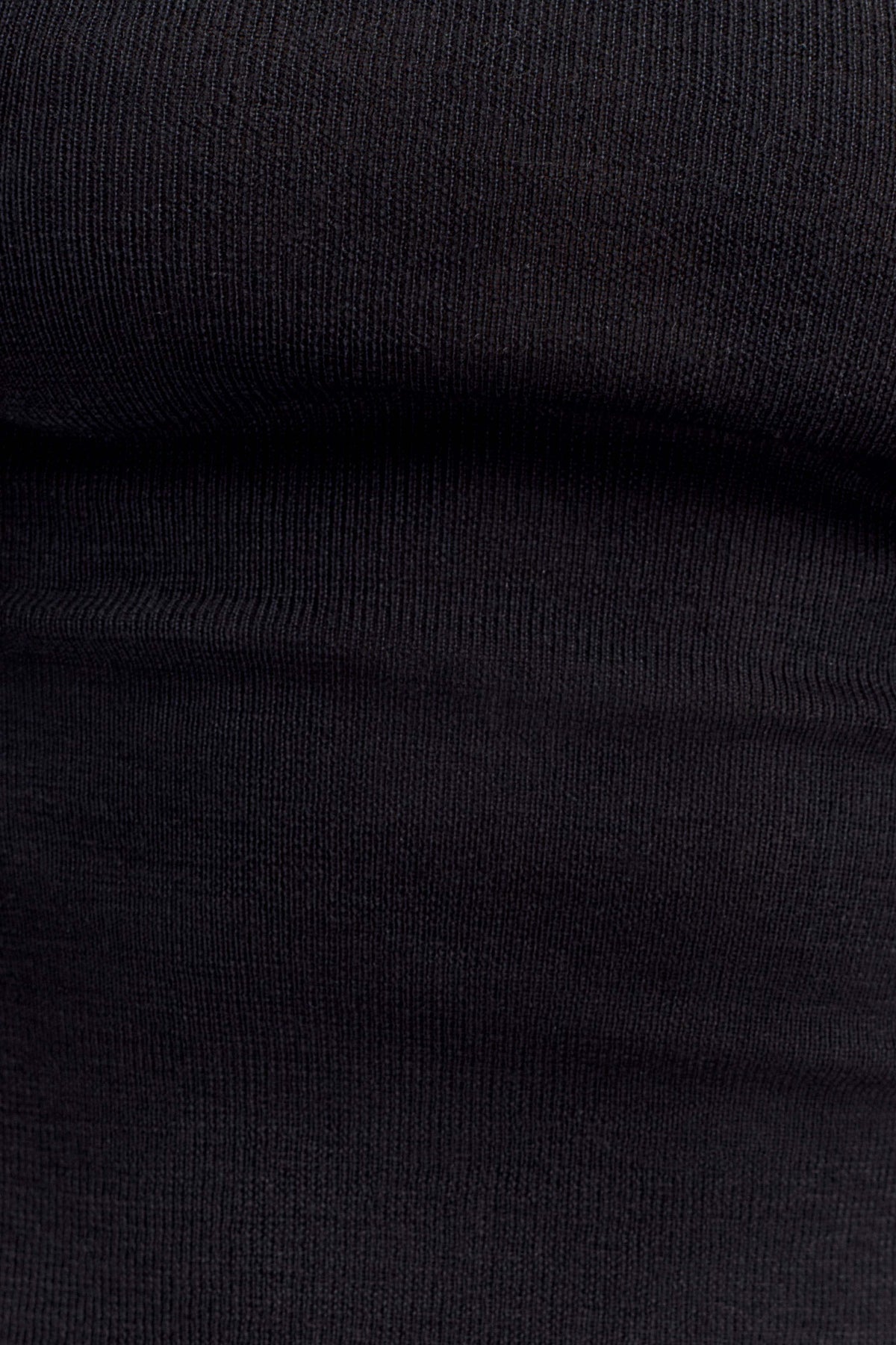 Paedyn Merino Wool Ribbed Long Sleeve Top Black