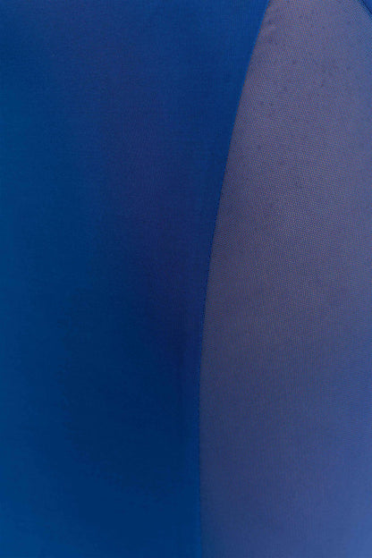 Wyatt Slinky And Mesh Maxi Dress Cobalt Blue