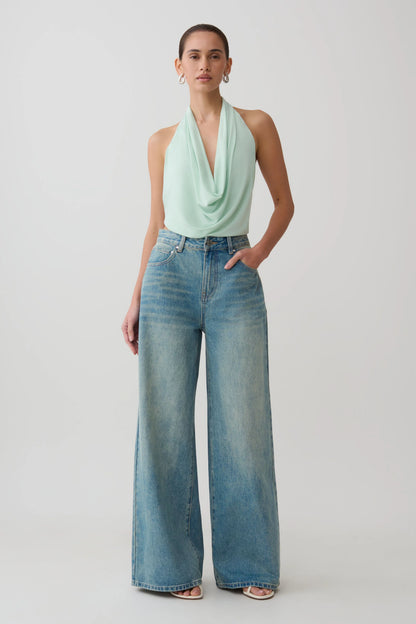 Huyen Cowl Front Modal Top Mint