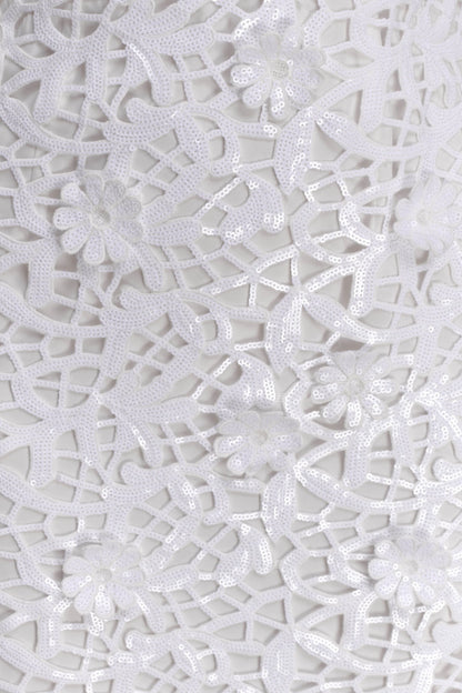Josefa Sequin Lace Maxi Dress White