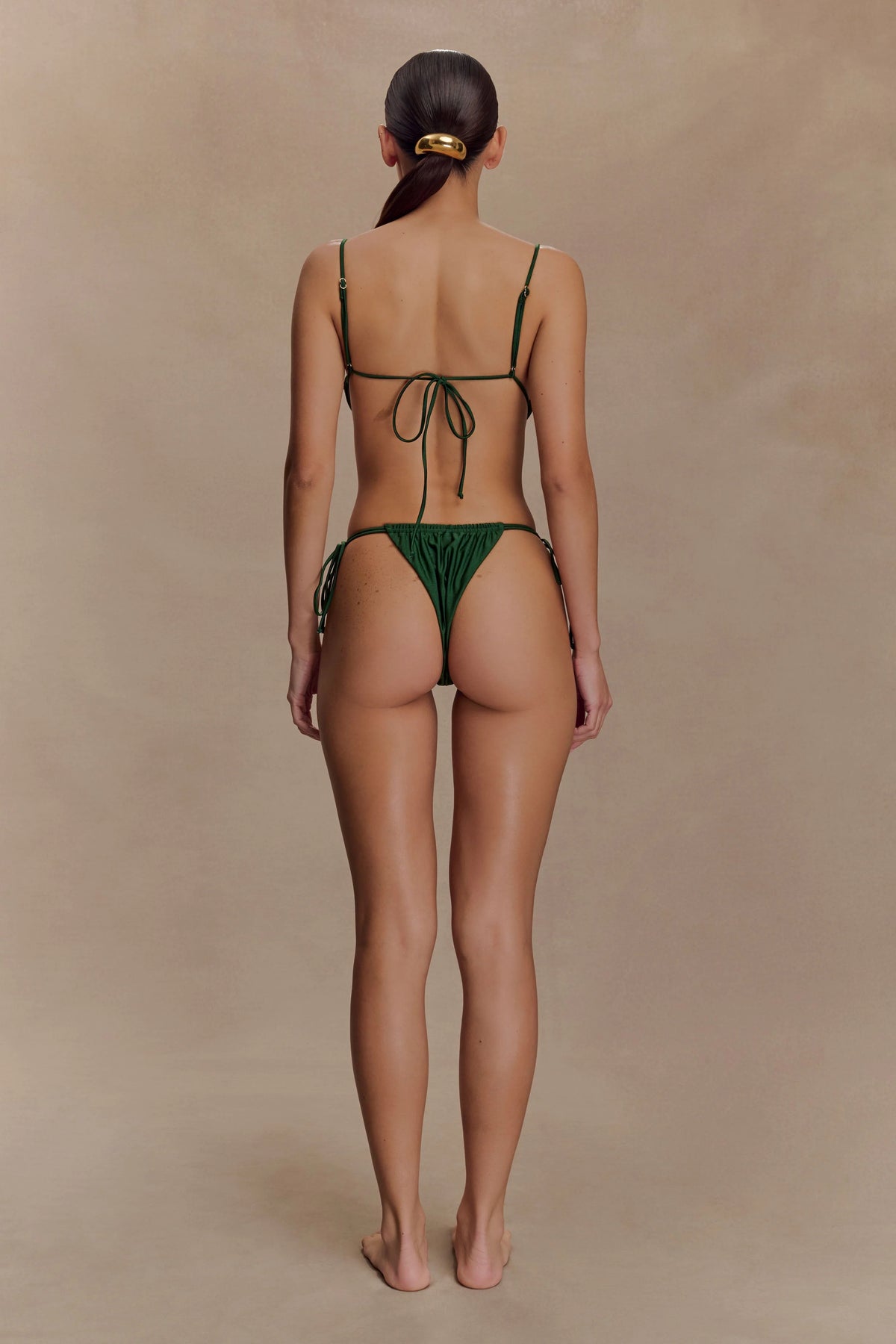 Memphis Beaded Bikini Top Green