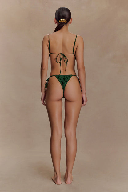 Memphis Beaded Bikini Top Green